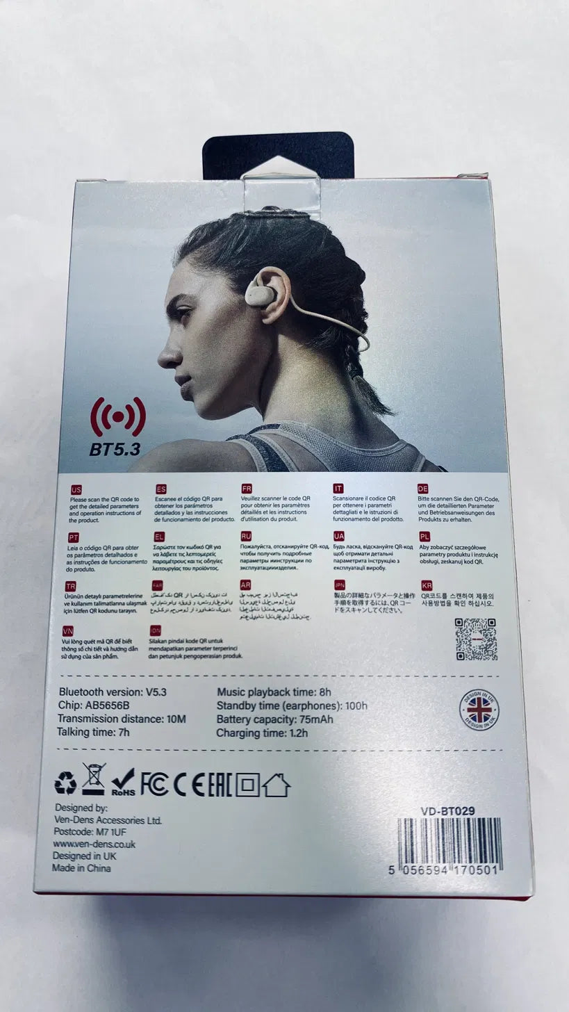 Ven-Dens VD-BT029 Sport Earphones – Bluetooth 5.3 Open-Ear Wireless Headphones