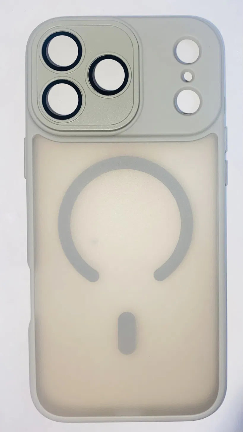 MagSafe iPhone 17 Pro Max Case with  Camera Cover – Grey / Black