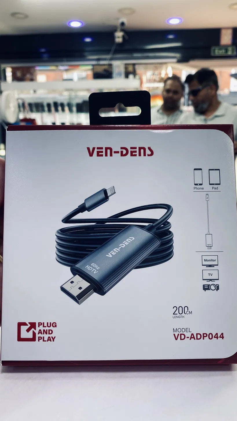 Ven-Dens Lightning to HDMI Cable 1080P 60Hz 2m (VD-ADP044)