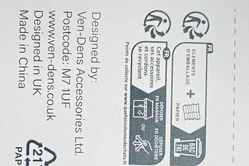 Product packaging with various symbols and text on a white background