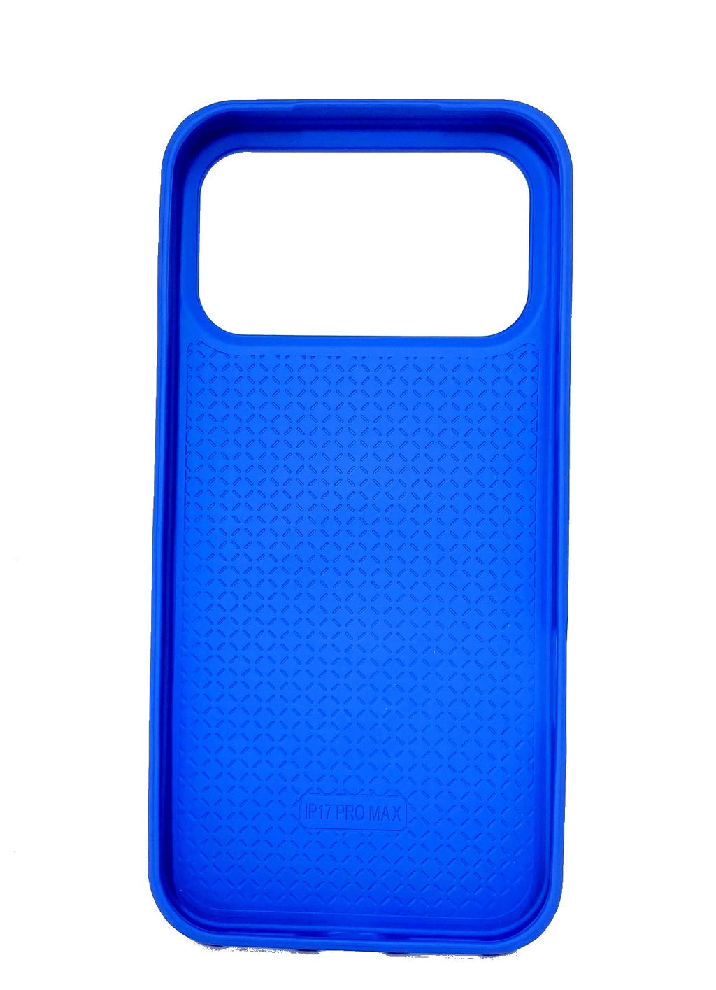 iPhone 17 Pro Max Case – Blue Silicone with Finger Grip Kickstand