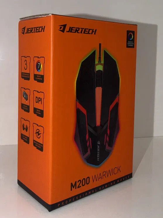 Jertech M200 Warwick Professional RGB Gaming Mouse | Wired USB | Jertech Chroma Lighting – Black