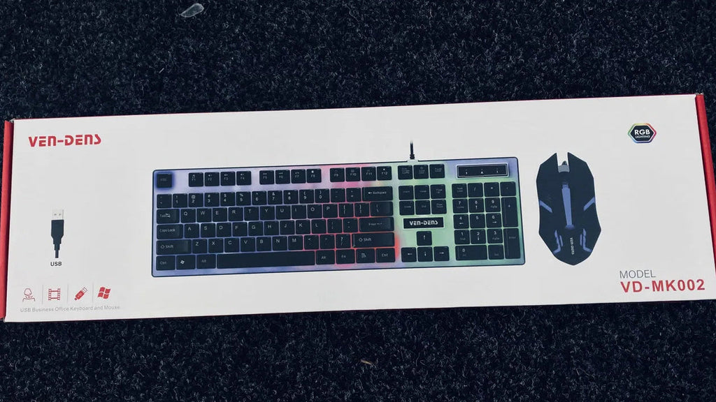Ven-Dens VD-MK002 USB Keyboard and Mouse Combo
