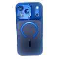 iPhone 17 Pro Max Case – Blue Matte Frosted MagSafe with Camera Lens Protector